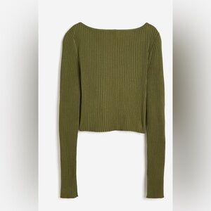 H&M RIB-KNIT CROP TOP